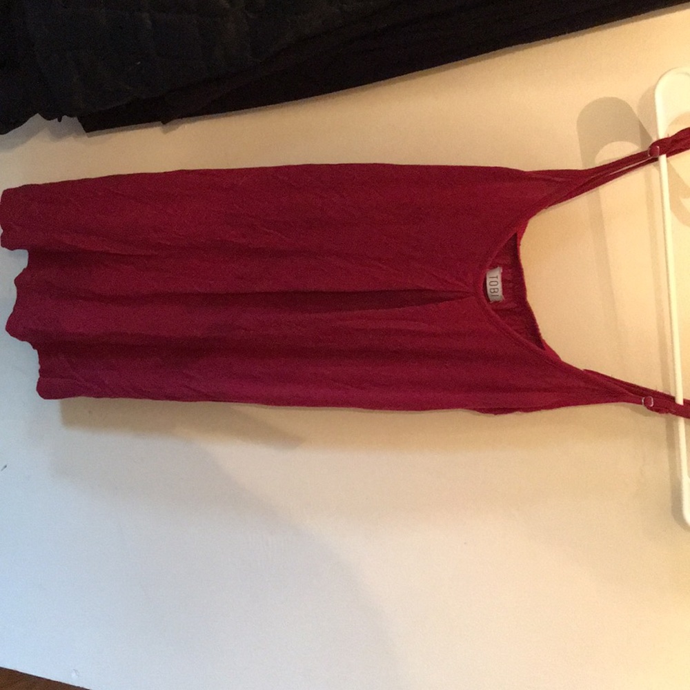 Red tank dress
